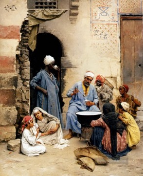 the pottery vendor Ölbilder verkaufen - Der Sahleb Vendor Kairo Ludwig Deutsch Orientalismus